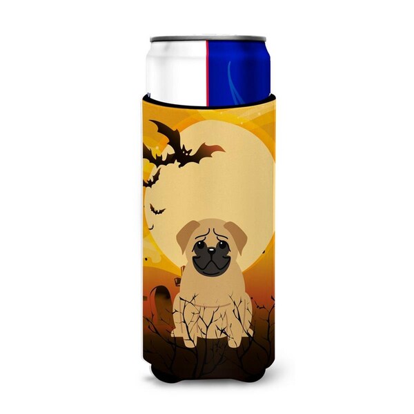 Carolines Treasures Halloween Pug Brown Michelob Ultra Hugger for Slim Cans - BB4273MUK