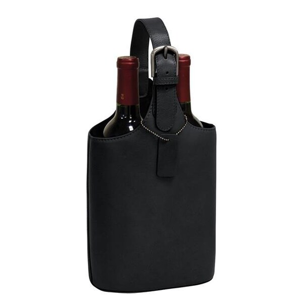 Preferred Nation Preferred Nation P7064.BLACK Caddy Dual Wine Bottle; Black - P7064.BLACK