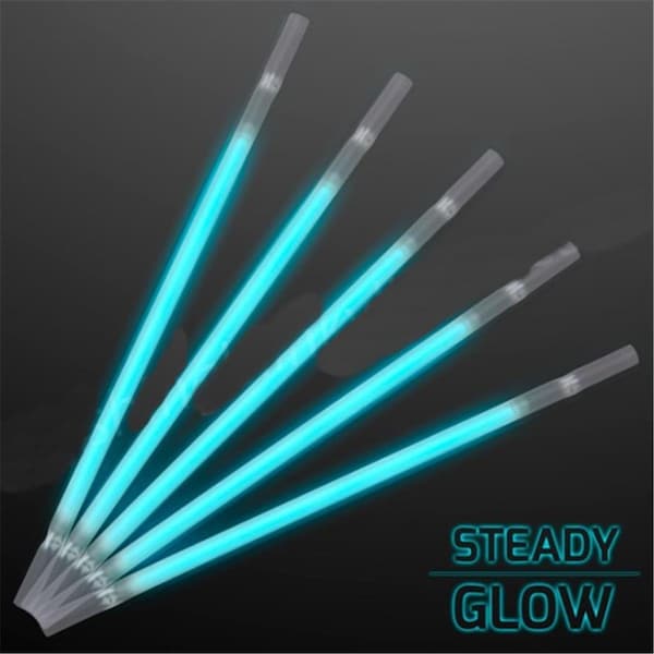 Surprise Turquoise Glow Drinking Straws, 25PK - SU3342551
