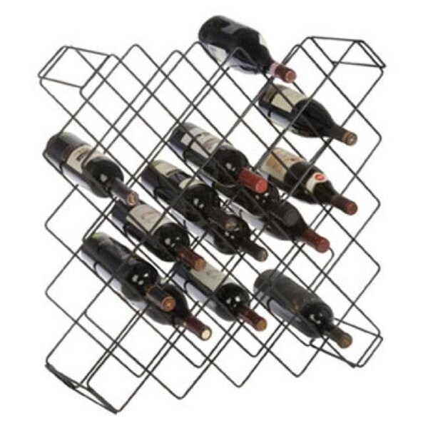 Focus Foodservice FocusFoodService FWBR45BK Epoxy Wine Rack Modules with 45 Bottle Capacity in Black - FWBR45BK