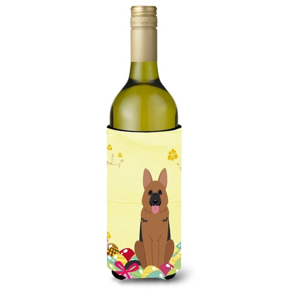 Carolines Treasures Easter Eggs German Shepherd Wine Bottle Beverge Insulator Hugger - BB6067LITERK