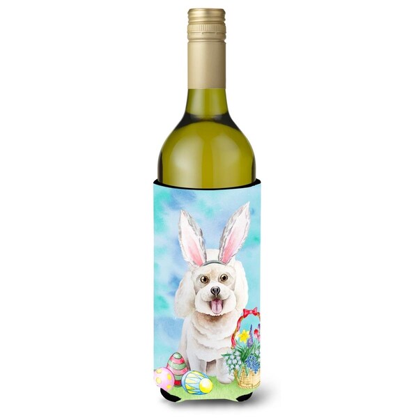 Carolines Treasures Bichon Frise Easter Bunny Wine Bottle Beverge Insulator Hugger - CK1381LITERK