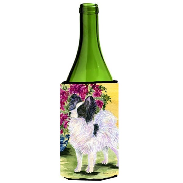 Carolines Treasures Papillon Wine bottle sleeve Hugger - 24 oz. - SS8477LITERK