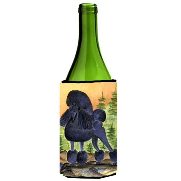 Carolines Treasures Poodle Wine bottle sleeve Hugger - SS8196BLITERK