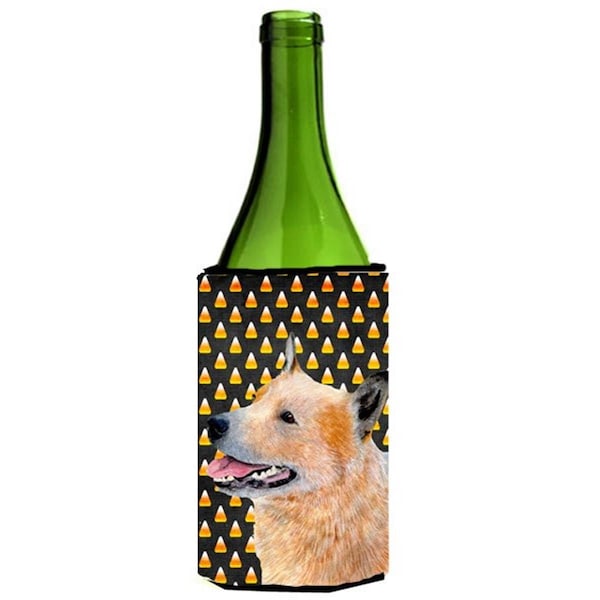 Carolines Treasures Australian Cattle Dog Candy Corn Halloween Portrait Wine bottle sleeve Hugger 24 oz. - LH9058LITERK