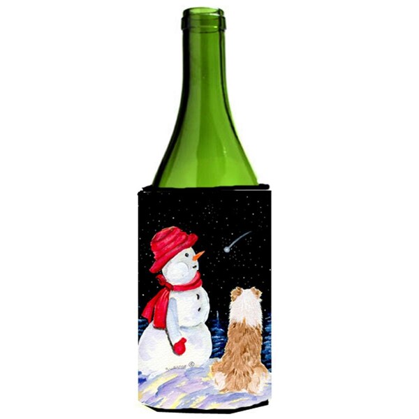 Carolines Treasures Australian Shepherd Wine bottle sleeve Hugger - 24 oz. - SS8573LITERK