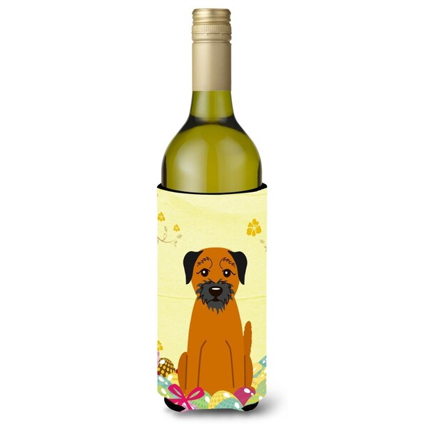 Carolines Treasures Easter Eggs Border Terrier Wine Bottle Beverge Insulator Hugger - BB6039LITERK