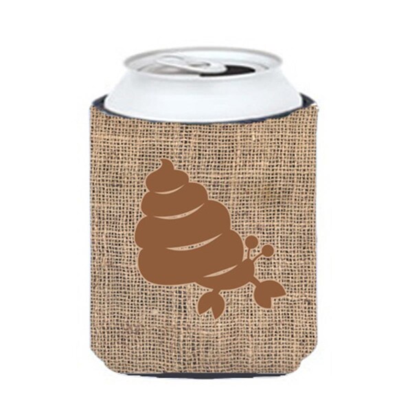 Carolines Treasures Hermit Crab Burlap And Brown Can Or Bottle  Hugger - BB1092-BL-BN-CC