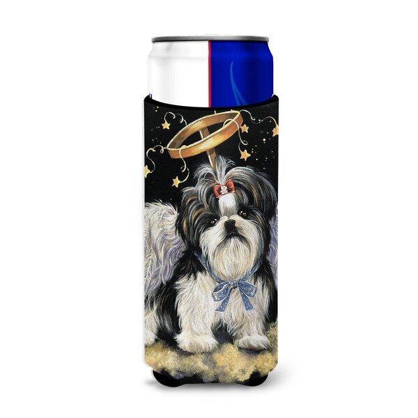 Carolines Treasures 12 oz Shih Tzu Christmas Angel Ultra Hugger for Slim Cans - PPP3127MUK