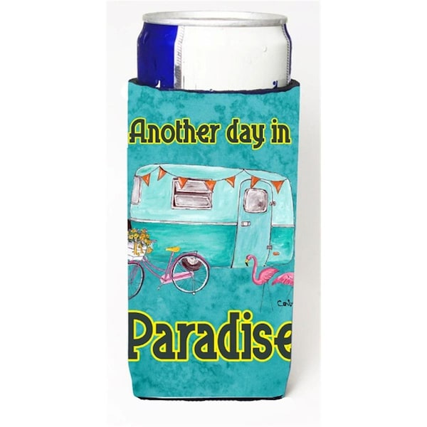 Carolines Treasures Another Day In Paradise Retro Glamping Trailer Michelob Ultra bottle sleeves For Slim Cans - 12 oz. - 8758MUK