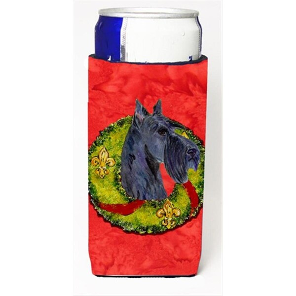 Carolines Treasures Scottish Terrier Cristmas Wreath Michelob Ultra bottle sleeves For Slim Cans - SS4216MUK