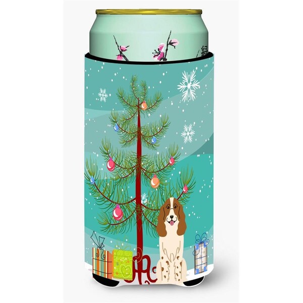 Carolines Treasures Merry Christmas Tree Russian Spaniel Tall Boy Beverage Insulator Hugger - BB4156TBC