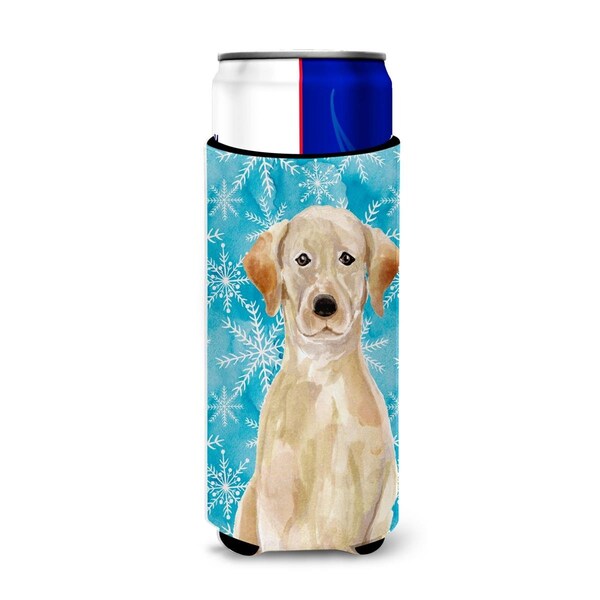 Carolines Treasures Yellow Labrador Winter Michelob Ultra Hugger for Slim Cans - BB9436MUK