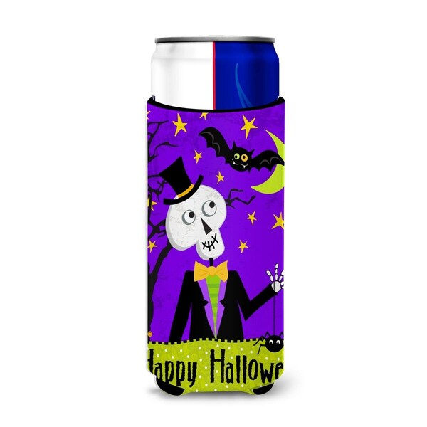 Carolines Treasures Happy Halloween Skeleton Michelob Ultra Beverage Insulators for Slim Cans - VHA3014MUK