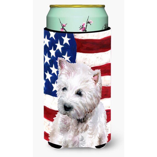 Carolines Treasures Westie Patriotic Tall Boy Beverage Insulator Hugger - BB9701TBC