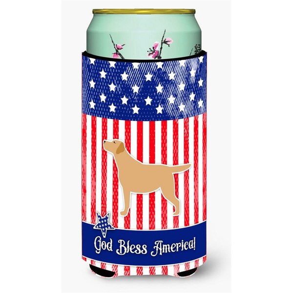 Carolines Treasures USA Patriotic Yellow Labrador Retriever Tall Boy Beverage Insulator Hugger - BB3297TBC