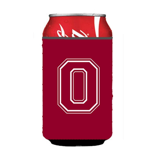 Carolines Treasures Letter O Initial Monogram - Maroon And White Can Or Bottle  Hugger - CJ1032-OCC