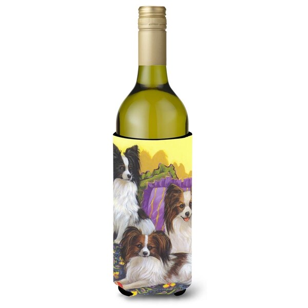 Carolines Treasures 24 oz Papillon Party Pals Wine Bottle Hugger - PPP3144LITERK