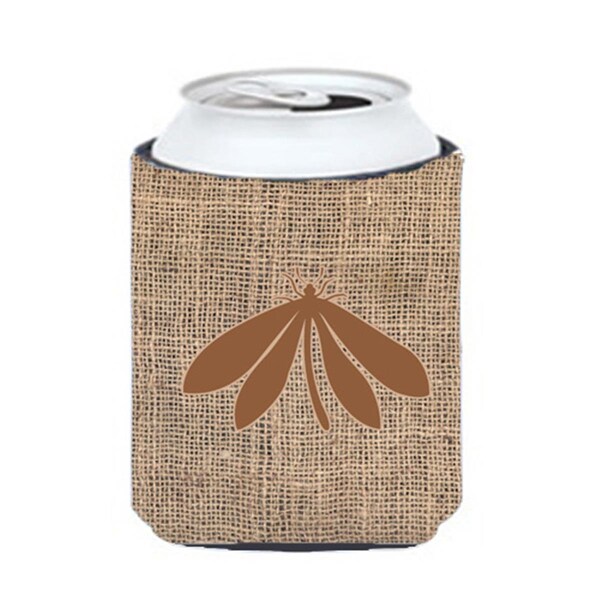 Carolines Treasures Moth Burlap And Brown Can Or Bottle  Hugger - BB1060-BL-BN-CC
