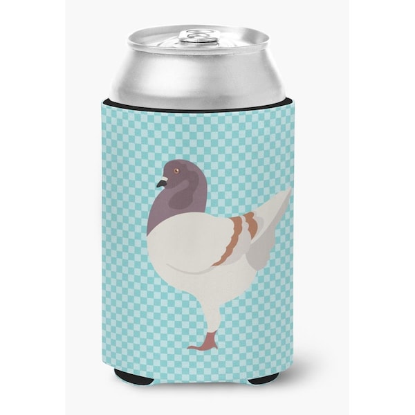 Carolines Treasures German Modena Pigeon Blue Check Can or Bottle Hugger - BB8123CC