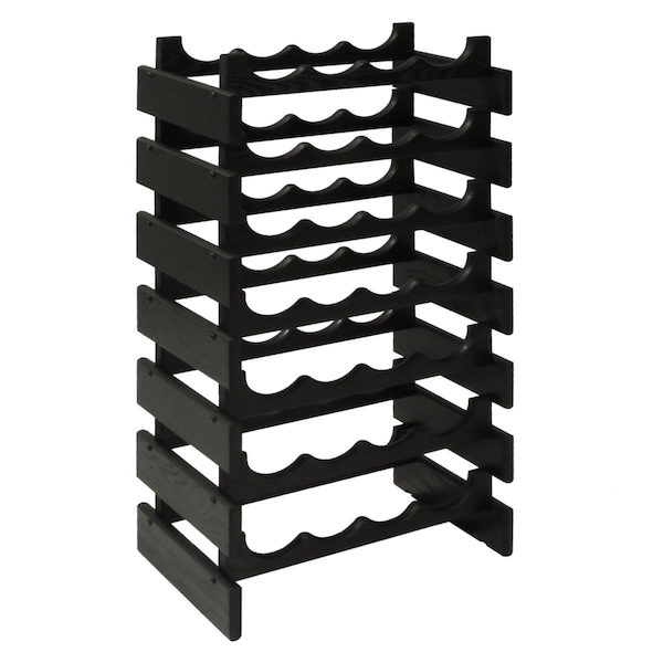 Wooden Mallet 28 Bottle Dakota Wine Rack, Black - WR47BK