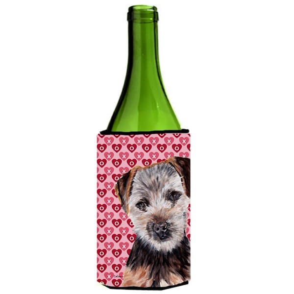 Carolines Treasures Norfolk Terrier Puppy Hearts And Love Wine bottle sleeve Hugger  24 Oz. - SC9711LITERK