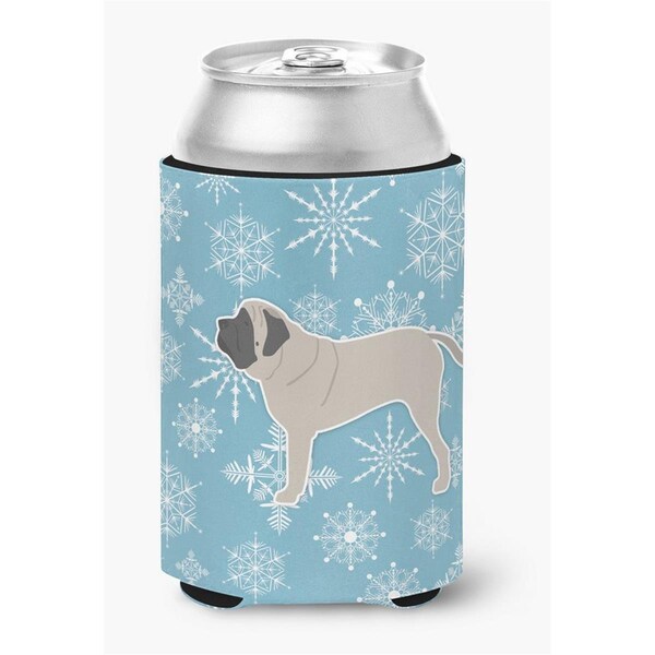 Carolines Treasures Winter Snowflake English Mastiff Can or Bottle Hugger - BB3556CC