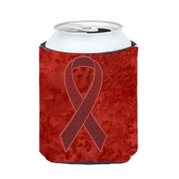 Carolines Treasures Burgundy Ribbon for Multiple Myeloma Cancer Awareness Can or Bottle Hugger- 12 Oz. - AN1214CC