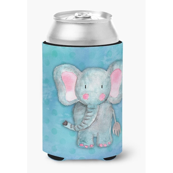 Carolines Treasures Blue Elepant Watercolor Can or Bottle Hugger - BB7372CC