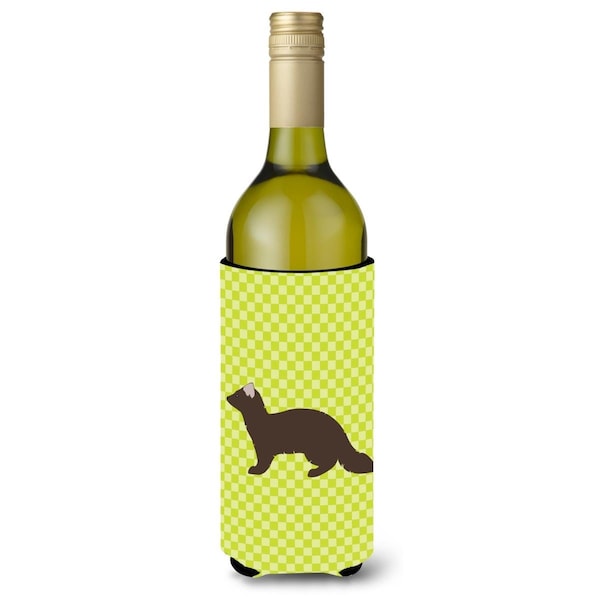 Carolines Treasures Sable Marten Green Wine Bottle Beverge Insulator Hugger - BB7695LITERK