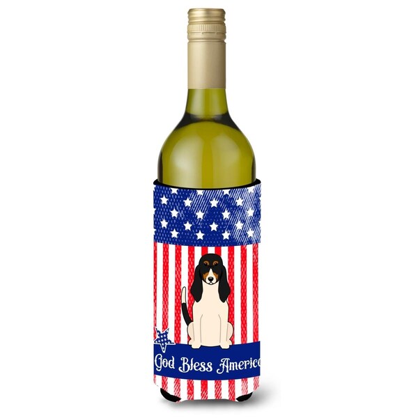 Carolines Treasures Patriotic USA Swiss Hound Wine Bottle Beverge Insulator Hugger - BB3039LITERK