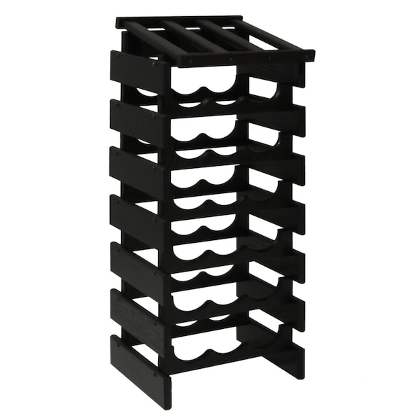Wooden Mallet 21 Bottle Dakota Wine Rack with Display Top - Black - WRD36BK