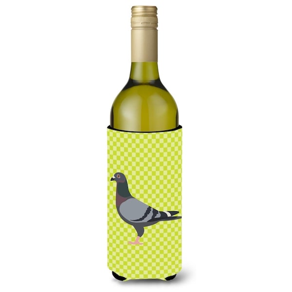 Carolines Treasures Racing Pigeon Green Wine Bottle Beverge Insulator Hugger - BB7777LITERK