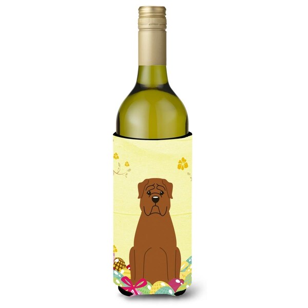 Carolines Treasures Easter Eggs Dogue de Bourdeaux Wine Bottle Beverge Insulator Hugger - BB6073LITERK