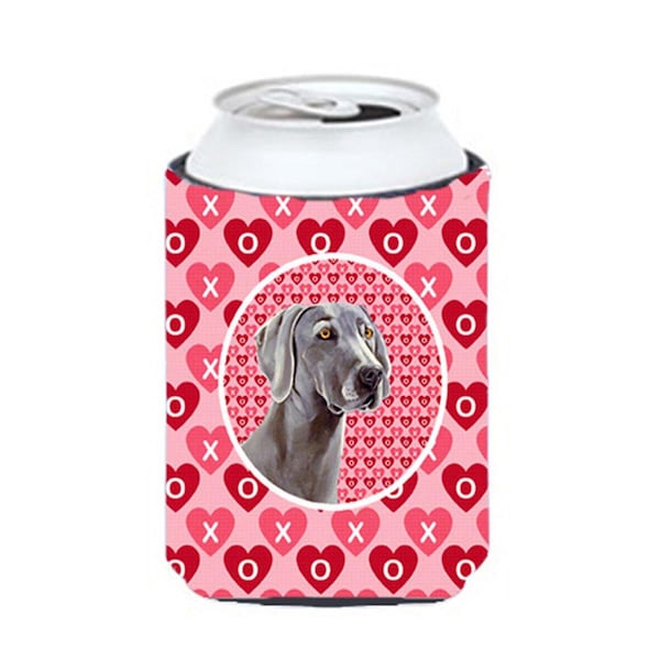 Carolines Treasures Weimaraner Valentines Love And Hearts Can Or bottle sleeve Hugger - 12 oz. - LH9161CC