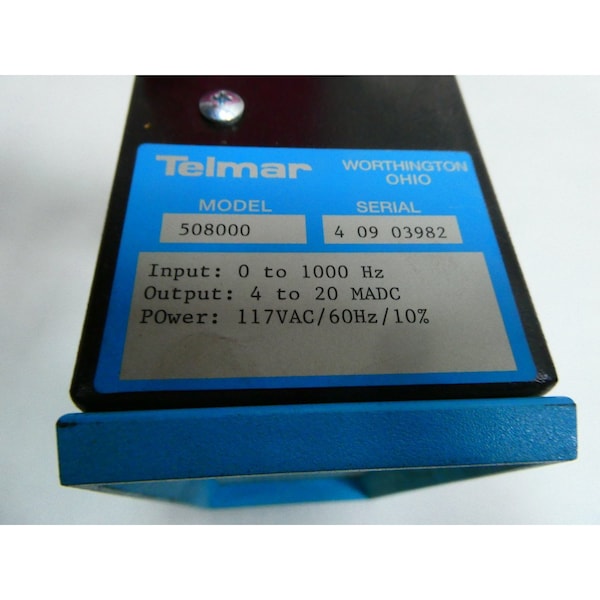 Telmar TRANSMISOR DE TACÓMETRO 0-1000HZ 4-20MADC 117V-AC OTRO MÓDULO PLC Y DCS - 508000