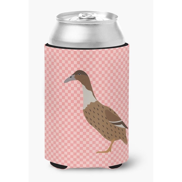 Carolines Treasures Dutch Hook Bill Duck Pink Check Can or Bottle Hugger - BB7861CC
