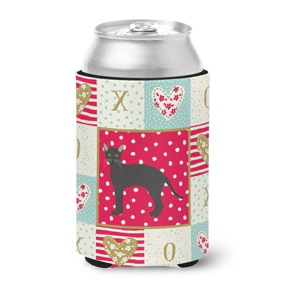 Carolines Treasures 12 oz Black German Rex Cat Love Can or Bottle Hugger - CK5620CC