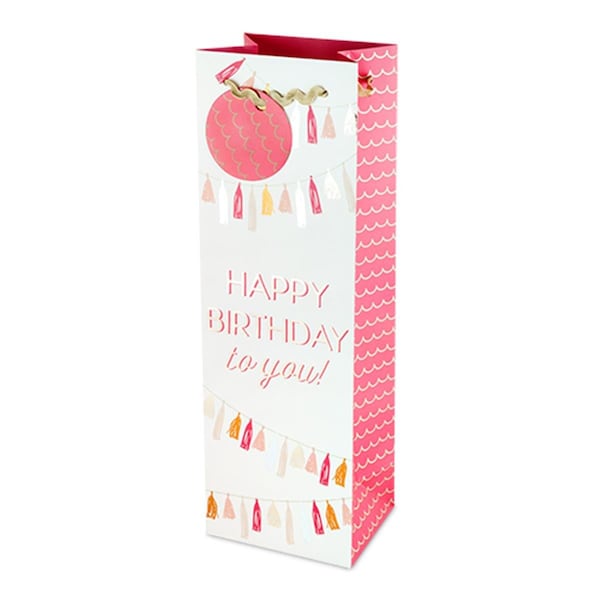 Revel Paper Happy Birthday Tassel Garland Wine Bag - 4795