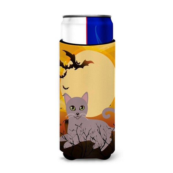 Carolines Treasures Halloween Russian Blue Cat Michelob Ultra Hugger for Slim Cans - BB4452MUK