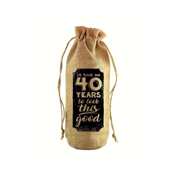 Zees Creations To Look This Good Jute Wine Bottle Sack - JB1009