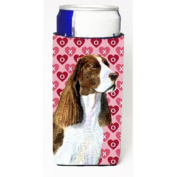 Carolines Treasures Carolines Treasures SS4513MUK Springer Spaniel Hearts Love Valentines Day Michelob Ultra bottle sleeves For Slim Cans - SS4513MUK