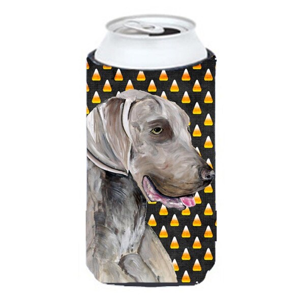 Carolines Treasures Weimaraner Candy Corn Halloween Portrait Tall Boy  Hugger - SC9170TBC