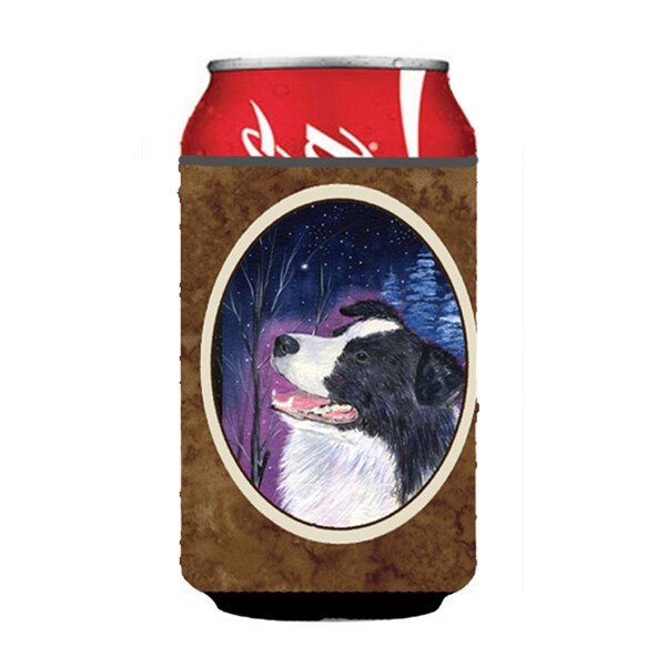 Carolines Treasures Starry Night Border Collie Can Or bottle sleeve Hugger - 12 oz. - SS8369CC