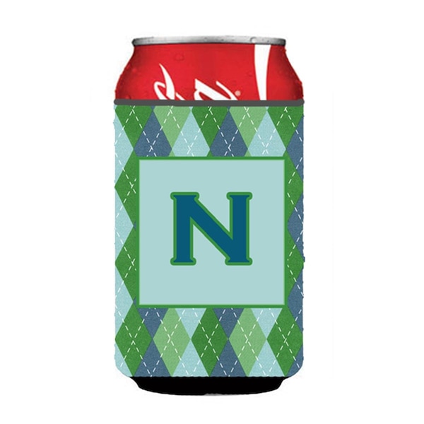 Carolines Treasures Letter N Initial Monogram - Blue Argoyle Can Or Bottle  Hugger - CJ1020-NCC