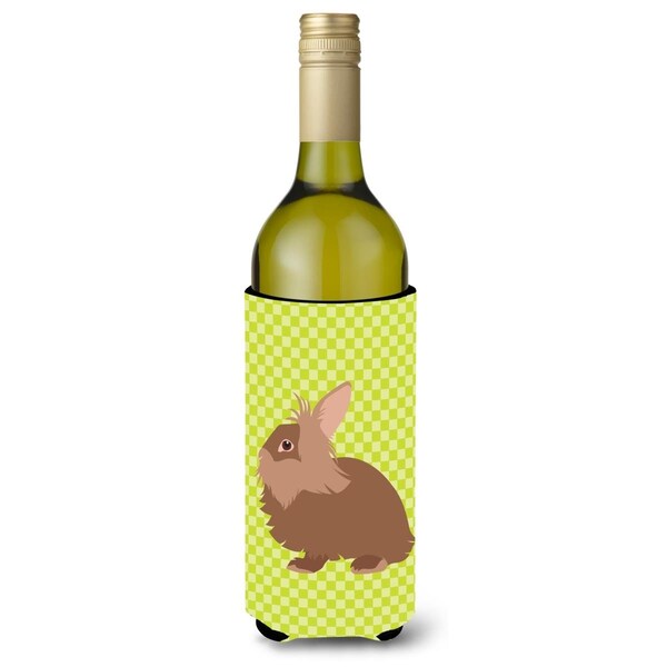 Carolines Treasures Lionhead Rabbit Green Wine Bottle Beverge Insulator Hugger - BB7786LITERK