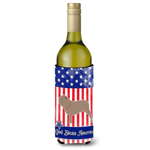Carolines Treasures USA Patriotic Neapolitan Mastiff Wine Bottle Beverge Insulator Hugger - BB3365LITERK