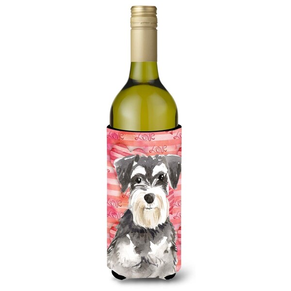Carolines Treasures Love a Schnauzer No.2 Wine Bottle Beverge Insulator Hugger - CK1759LITERK