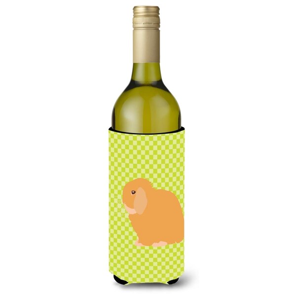 Carolines Treasures Holland Lop Rabbit Green Wine Bottle Beverge Insulator Hugger - BB7794LITERK