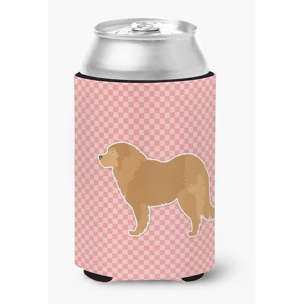 Carolines Treasures Caucasian Shepherd Dog Checkerboard Pink Can or Bottle Hugger - BB3625CC